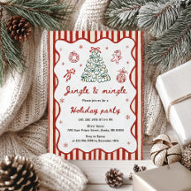 Convite para Festa de Natal Jingle & Mingle