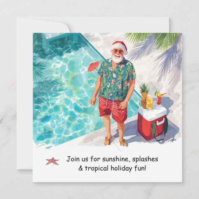 Convite para Festa de Natal na Piscina de Papai No (Frente)