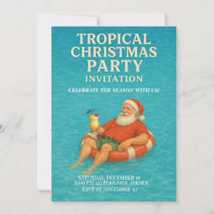 Convite para Festa de Natal na Piscina do Papai No