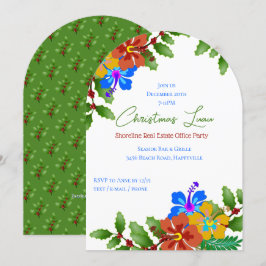 Convite para Festa de Natal no Escritório Hibiscus