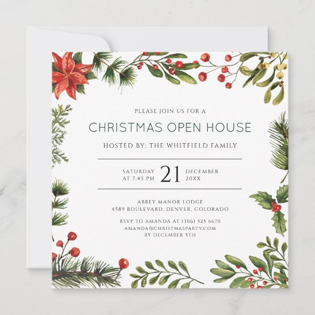 Convite para Festa de Natal Open House (Frente)