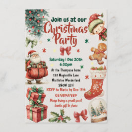 Convite para festa de Natal para crianças e famili