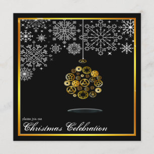 convite para festa de natal steampunk