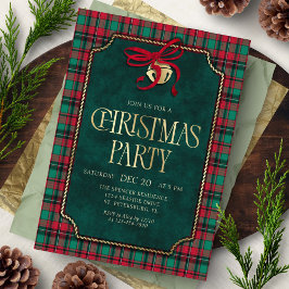 Convite para Festa de Natal Tartan