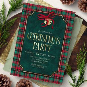 Convite para Festa de Natal Tartan