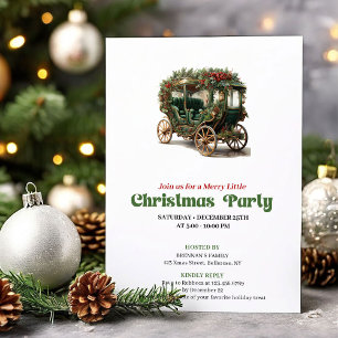 Convite para festa de Natal tradicional vitoriano