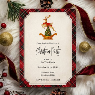 Convite para Festa de Natal Trenó Antigo dos Ren