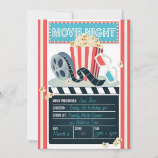 Convite para Festa de Noite de Cinema