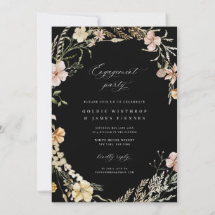 Convite para Festa de noivado Boho Wildflower