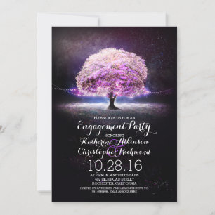 convite para festa de noivado das luzes de cordas 
