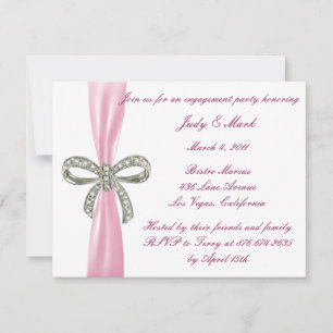 Convite para Festa de noivado de Arco de Diamante 