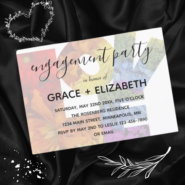 Convite para Festa de noivado de casamento do mesm (Criador carregado)