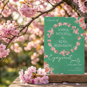 Convite para Festa de Noivado de Cerejeira em Flor