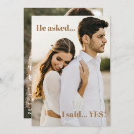 Convite para Festa de noivado de duas fotos