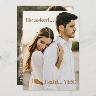 Convite para Festa de noivado de duas fotos