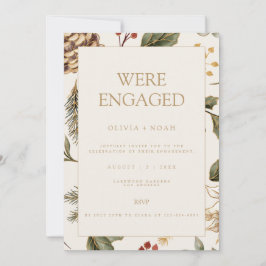 Convite para Festa de noivado de Folhagem de Natal