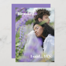 Convite para Festa de noivado de Fotografias Roxas