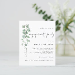 Convite para Festa de noivado de Script Eucalyptus