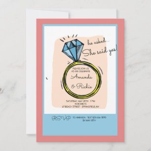 Convite para Festa de noivado do Anel