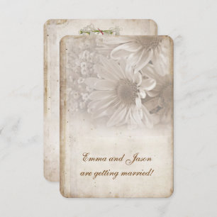 Convite para Festa de noivado Romântica Daisy
