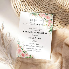 Convite para Festa de noivado Rosa Rosa Rosa Rosa