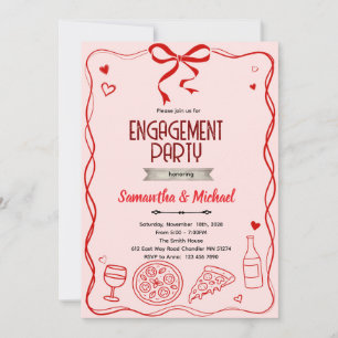 convite para festa de noivado That's Amore