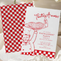 Convite para Festa de Noivado That's Amore Pizza