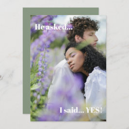 Convite para Festa de noivado Verde da Sua Fotogra