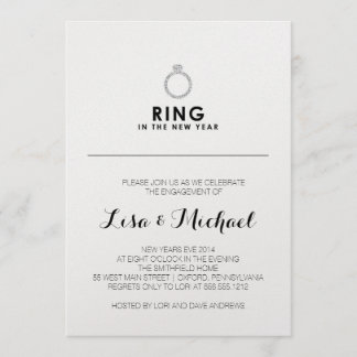 Convite para Festa de noivado Véspera de ano novo