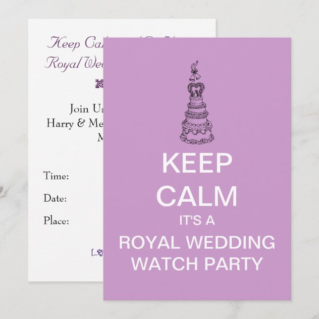 Convite para Festa de Observação do Casamento Real (Frente/Verso)