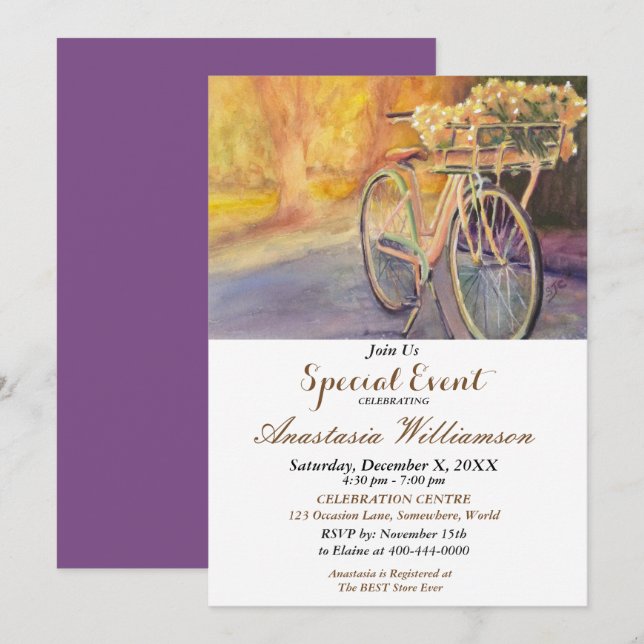 CONVITE PARA FESTA DE PEDAL NO PARQUE (Frente/Verso)