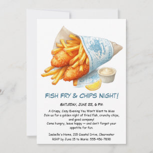 Convite para Festa de Peixe Frito e Batatas – Casu