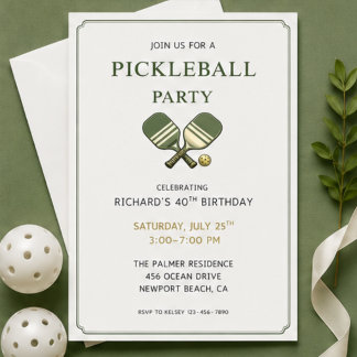 Convite para Festa de Pickleball