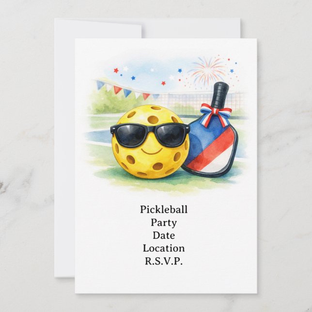 Convite para Festa de Pickleball (Frente)