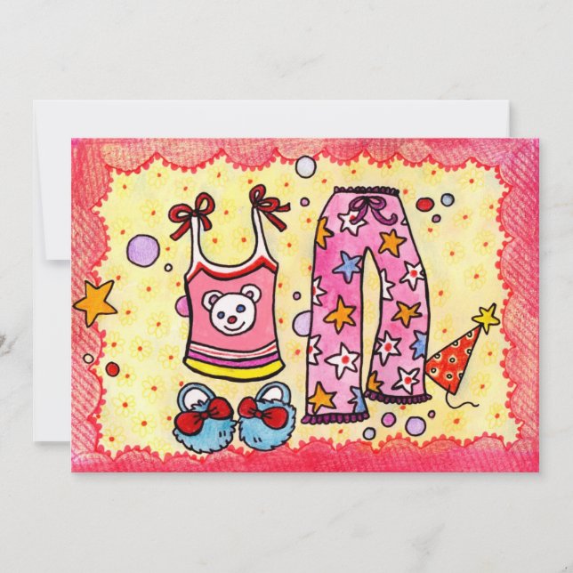 Convite para Festa de Pijamas (Frente)