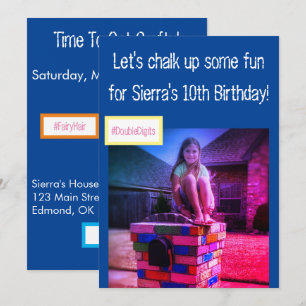 Convite para Festa de Pintura com Giz Criativa