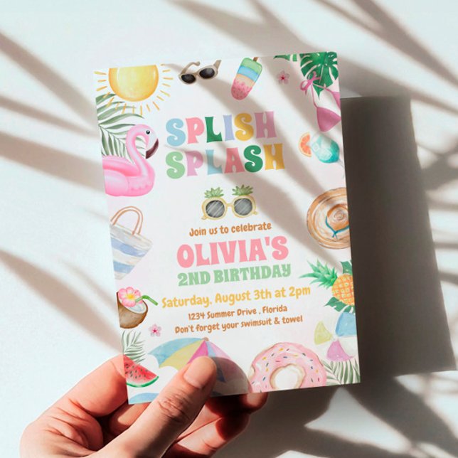 Convite para Festa de Piscina de Convite para Apre (Criador carregado)