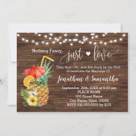 Convite para Festa de Piscina Fuga Romântica Simpl