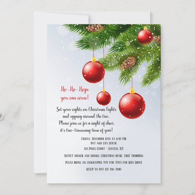 Convite para Festa de Podagem de Árvores (Frente)