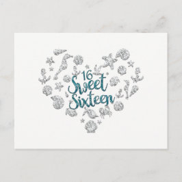 Convite para Festa de Praia dos Doce 16 Anos - Sal