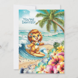 Convite para Festa de Praia para Crianças