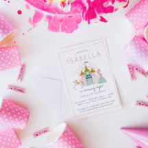 Convite para Festa de Princesa de Conto de Fadas
