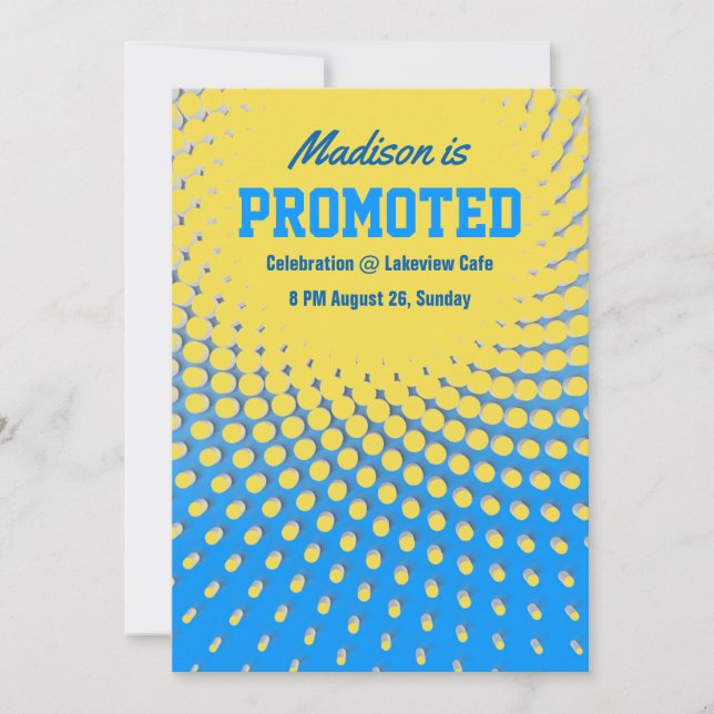 Convite para Festa de Promoção no Trabalho (Frente)