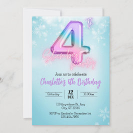 Convite para Festa de Pyjama de Inverno Mágico