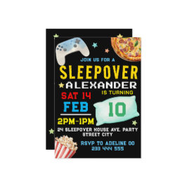 Convite para Festa de Pyjama Masculina