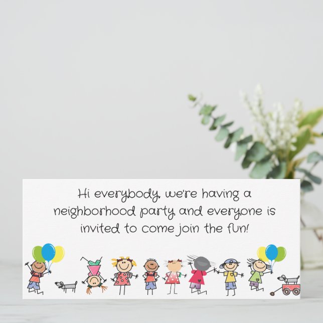 CONVITE PARA FESTA DE QUADRA (Em pé/Frente)