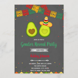 Convite para festa de revelação de gênero Fiesta