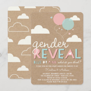 Convite para Festa de Revelação do Sexo do Bebê: A