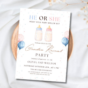 Convite para Festa de Revelação do Sexo do Bebê, C