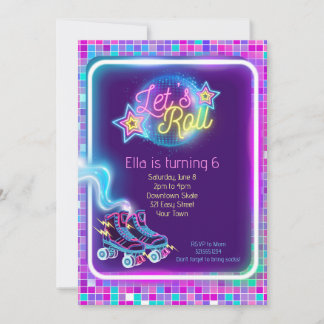 Convite para Festa de Skate Glow